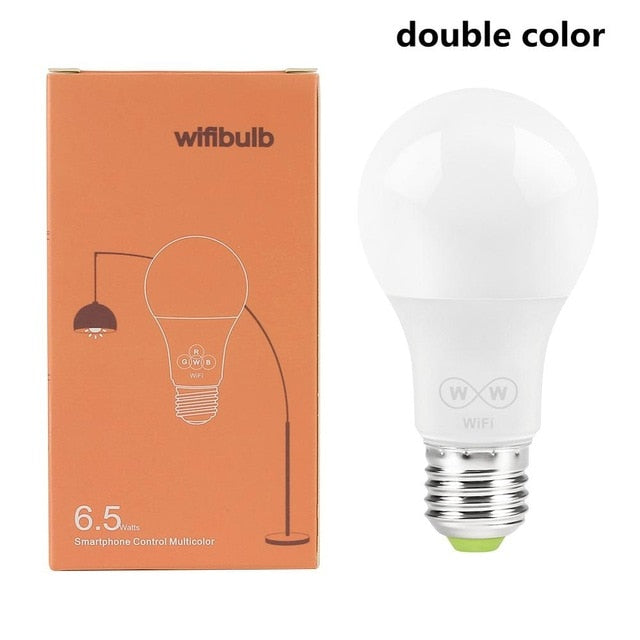 E27 WiFi Smart LED Light Bulbs Intellegent App Remote Control Bulbs Walk up Warn Lighting Work With Alexa Google Assistant
