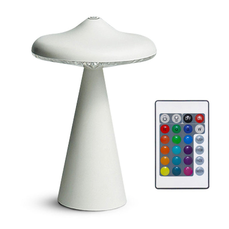 New UFO Night Light Luxury Striped Light Effect Mushroom Ambient Lamp Hotel Living Room Bedroom Bedside Decorative Table Lamp