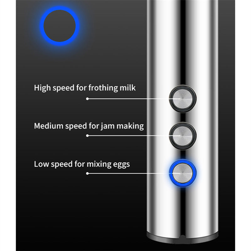 Rechargeable three-head milk Frother hand-held beater electric beater mixer