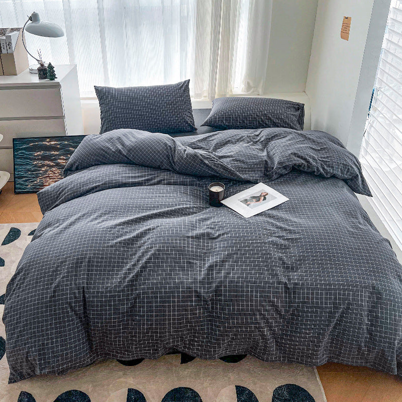 Cartoon Four-Piece Set Fresh Autumn and Winter Single Student Dormitory Bedding Sheet Three-Piece Set Single Quilt Cover