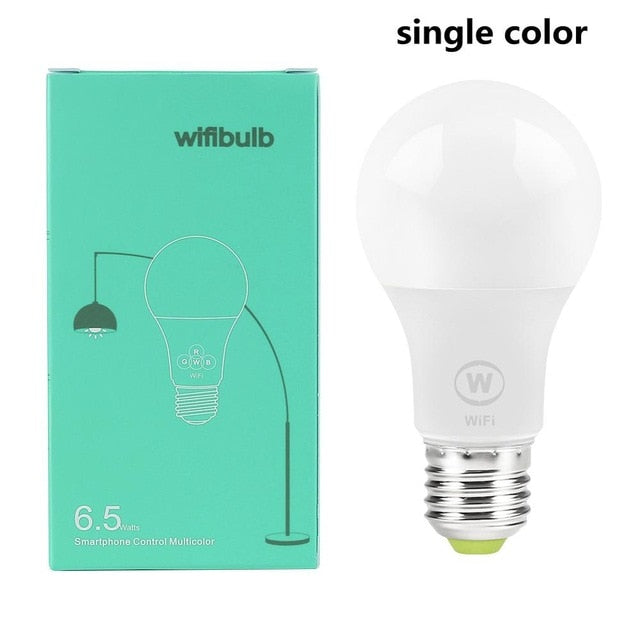 E27 WiFi Smart LED Light Bulbs Intellegent App Remote Control Bulbs Walk up Warn Lighting Work With Alexa Google Assistant