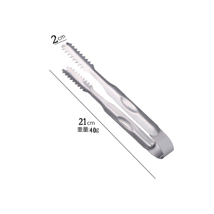 Thickened Bar Towel Clip Creative Whisky Bartender Ice Cube Ice Particle Clip Stainless Steel Ice Clip