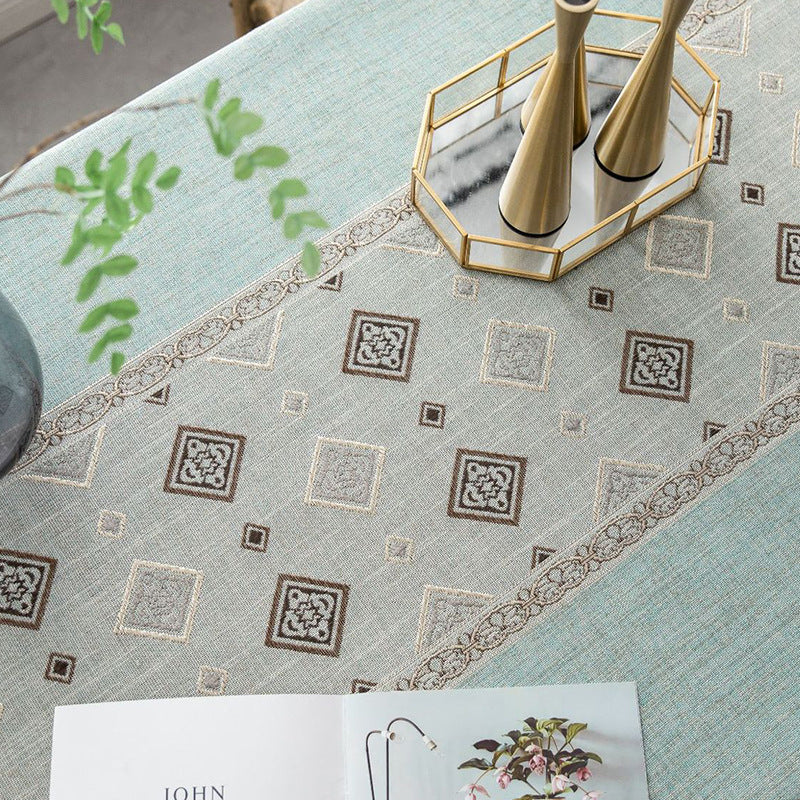 Linen Ethnic Style Linen Washable Tablecloth Pastoral Style Tablecloth Rectangular Table Flag Table Mat Tea Table Tablecloth