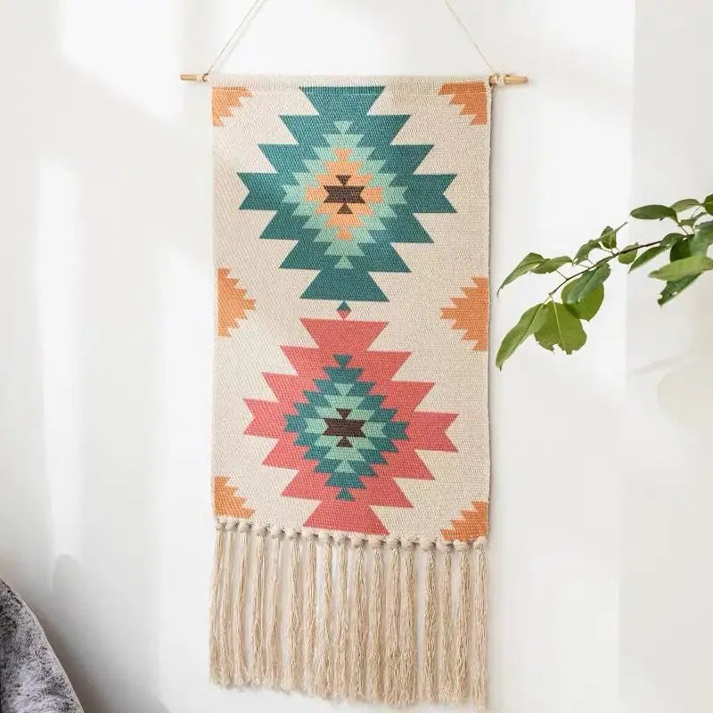 Geometric Macramé Wall Hanging – Cotton & Linen