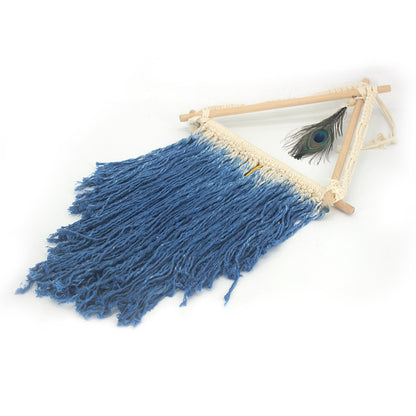 Peacock Feather Woven Wall Tapestry