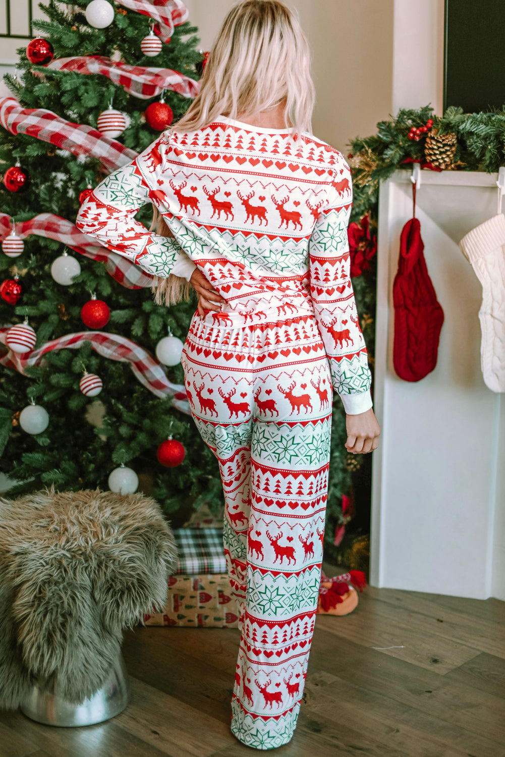 Reindeer Print Lounge Set