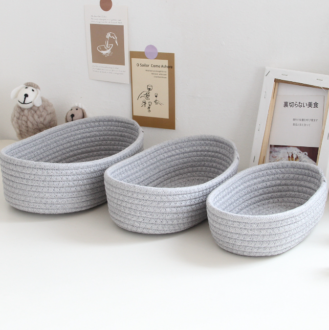 Ship-Shaped Cotton Rope Storage Basket