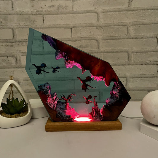 Fire & Ice Dragon LED Lamp