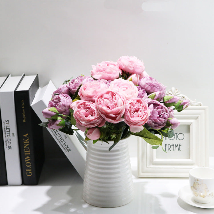 5 Small Peonies Korean Small Bouquets 5 Philips Rose Simulation Flowers Household Wedding Rose Bouquets