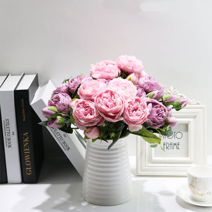 5 Small Peonies Korean Small Bouquets 5 Philips Rose Simulation Flowers Household Wedding Rose Bouquets