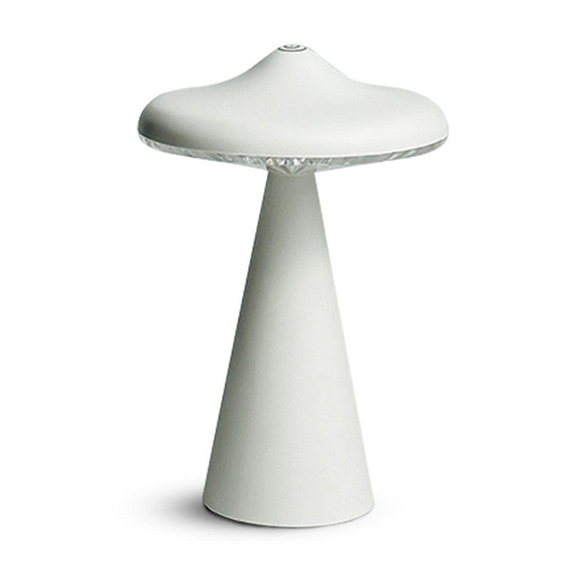 New UFO Night Light Luxury Striped Light Effect Mushroom Ambient Lamp Hotel Living Room Bedroom Bedside Decorative Table Lamp