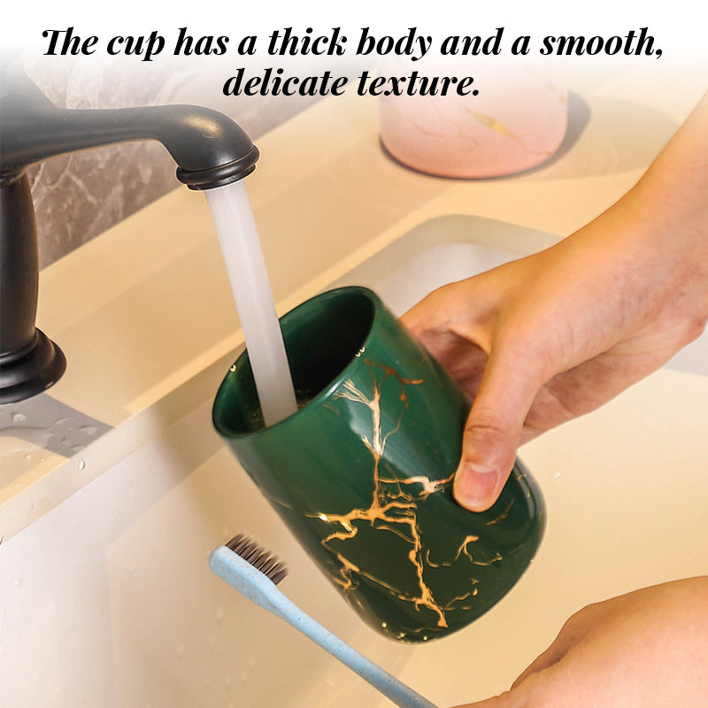Couple's Ceramic Bathroom Cups