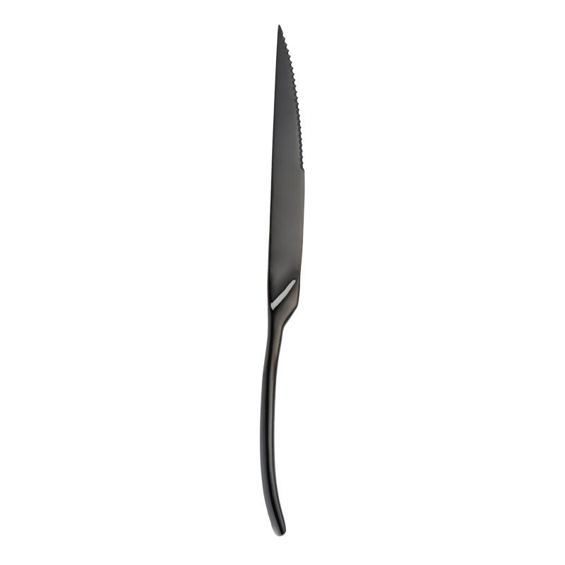 Caya Black Stainless Steel Cutlery Set