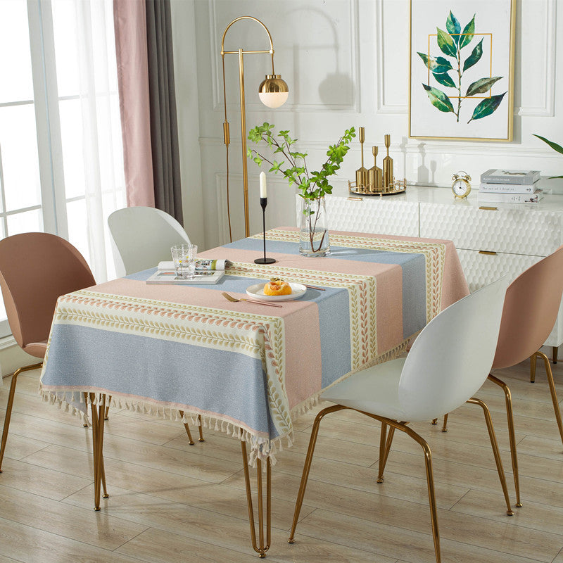 New American Country Household Waterproof Coffee Table Tablecloth Desk Tablecloth Cloth Dustproof Tablecloth