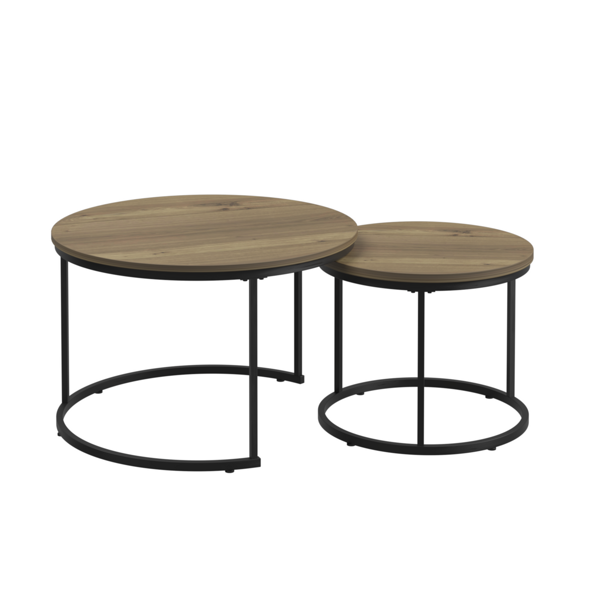 Round Nesting Coffee Tables – Set of 2