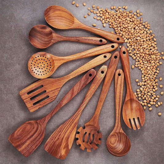 Teak Wood Cooking Utensil Set
