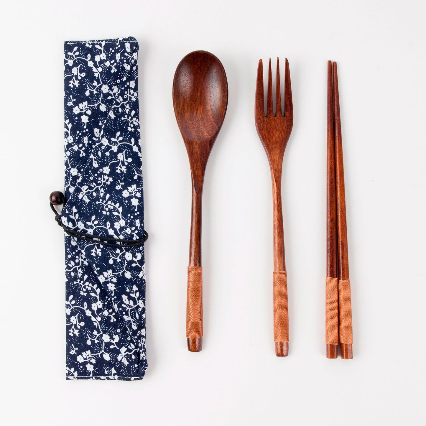 Japanese Style Long Handled Spoons, Forks, Chopsticks, Three Piece Set Of Wooden Portable Tableware, Chopsticks, Spoons, Set