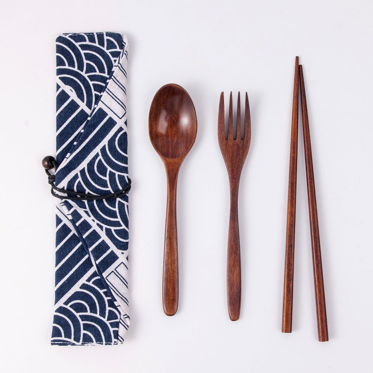Japanese Style Long Handled Spoons, Forks, Chopsticks, Three Piece Set Of Wooden Portable Tableware, Chopsticks, Spoons, Set