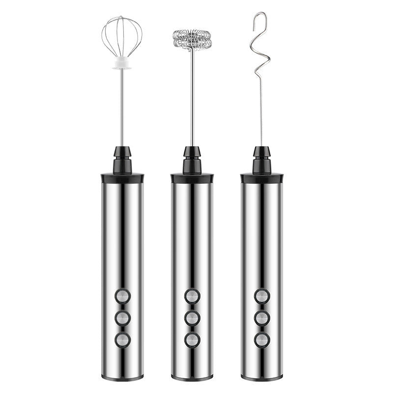 Rechargeable three-head milk Frother hand-held beater electric beater mixer