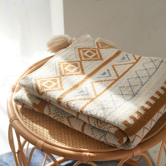 Soft Acrylic Knitted Throw