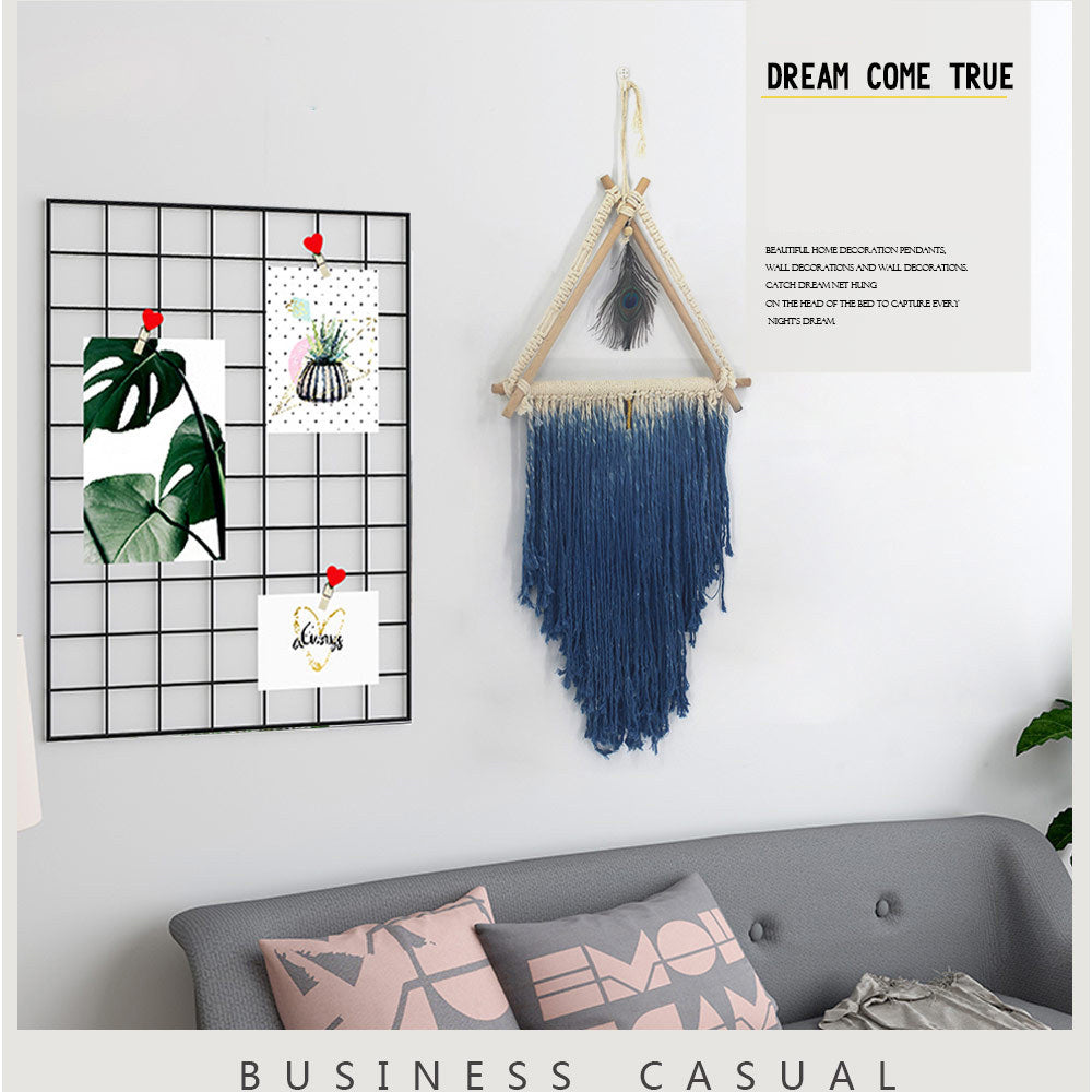 Peacock Feather Woven Wall Tapestry