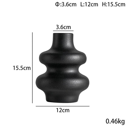 Modison's Creative New Style Plain Fired Vase Frosted Grain Flower Arranger Ceramic Wedding Living Room Decoration