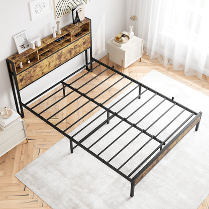Queen Bed Frame with Storage & Charging