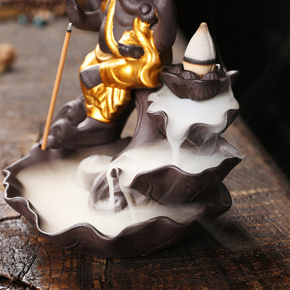 Purple Sand Backflow Incense Burner Like God Ornaments Incense Burner Zen Alpine Running Water Household Sandalwood Incense Burner Line Incense Plug