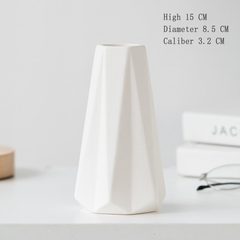 Simple Retro Frosted Ceramic Vase, Coarse Ceramic Round Bottle, Creative Home Decoration, Nordic Pastoral Style Handicrafts