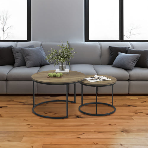 Round Nesting Coffee Tables – Set of 2