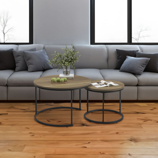 Round Nesting Coffee Tables – Set of 2