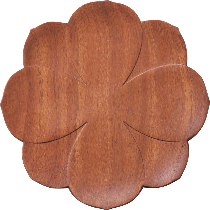 Red Sandalwood Coaster New Chinese Creative Wooden Coffee Mat Beautiful Heat Insulation Mahogany Cup Holder Tea Coaster