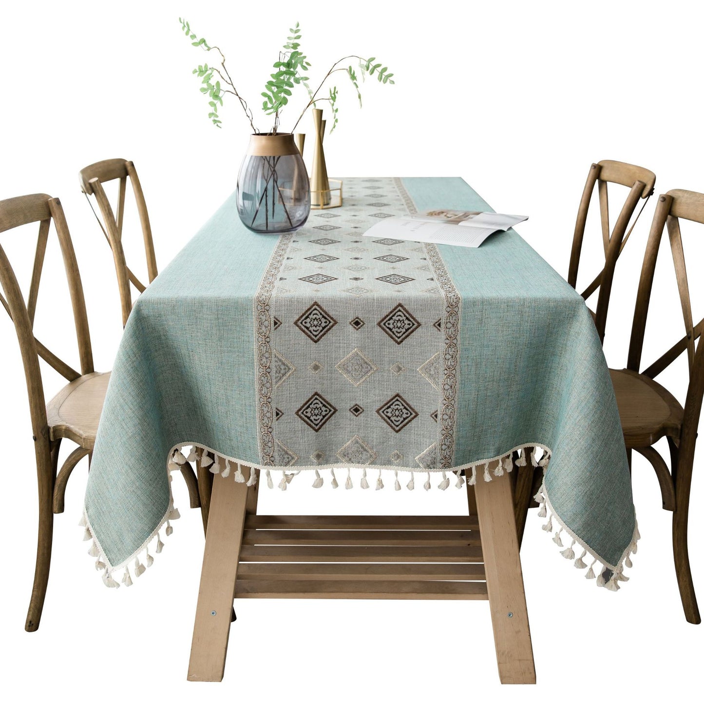 Linen Ethnic Style Linen Washable Tablecloth Pastoral Style Tablecloth Rectangular Table Flag Table Mat Tea Table Tablecloth