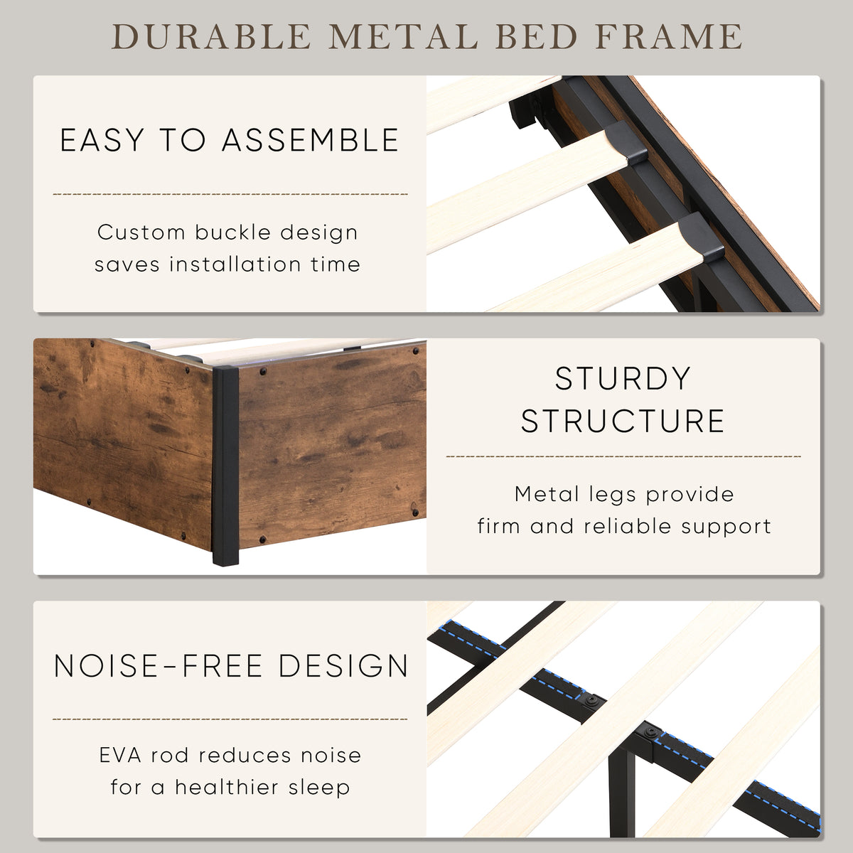 Full-Size Lift-Up Storage Bed Frame