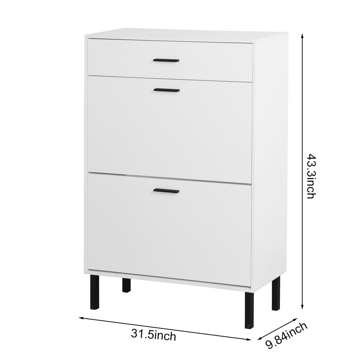 Shoe Cabinet with Two Flip Drawers