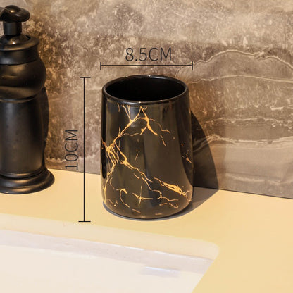 Couple's Ceramic Bathroom Cups