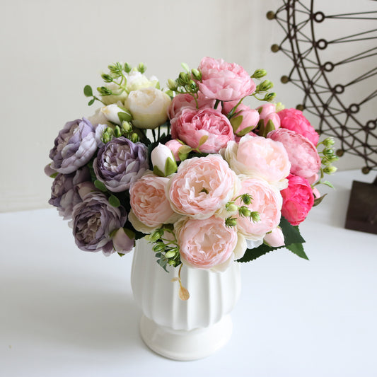 5 Small Peonies Korean Small Bouquets 5 Philips Rose Simulation Flowers Household Wedding Rose Bouquets