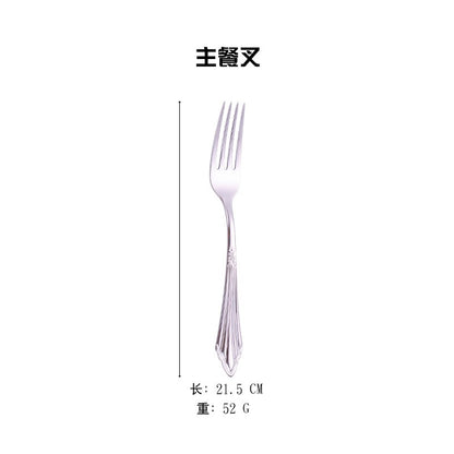 304 stainless steel knife, fork, spoon, hotel Western tableware, steak knife, fork, dessert spoon, fork, 4 piece  set
