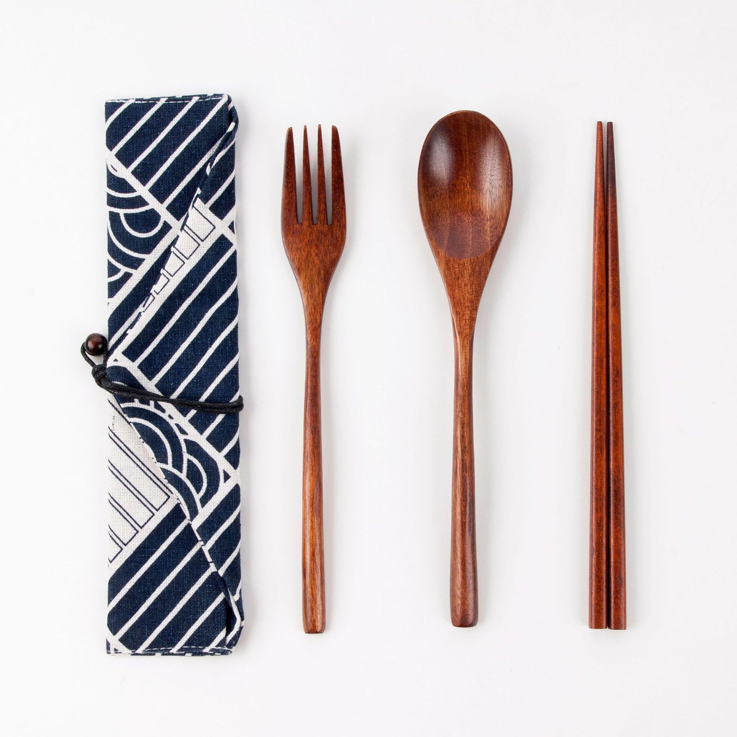 Japanese Style Long Handled Spoons, Forks, Chopsticks, Three Piece Set Of Wooden Portable Tableware, Chopsticks, Spoons, Set