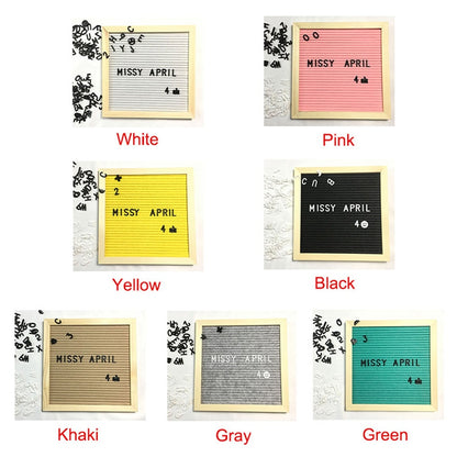 Letter Board Wooden Frame Changeable Symbols Numbers Characters Message Boards for Home Office Hogard