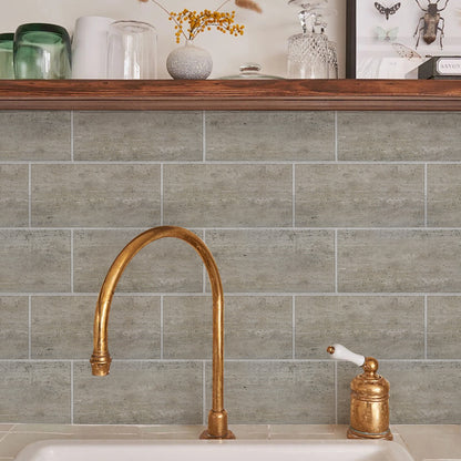 Funlife City Light Thickened Brick Stickers Brown Dirty-Resistant Kitchen And Bathroom Wall Decoration Self-Adhesive Wall Stickers