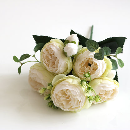 5 Small Peonies Korean Small Bouquets 5 Philips Rose Simulation Flowers Household Wedding Rose Bouquets