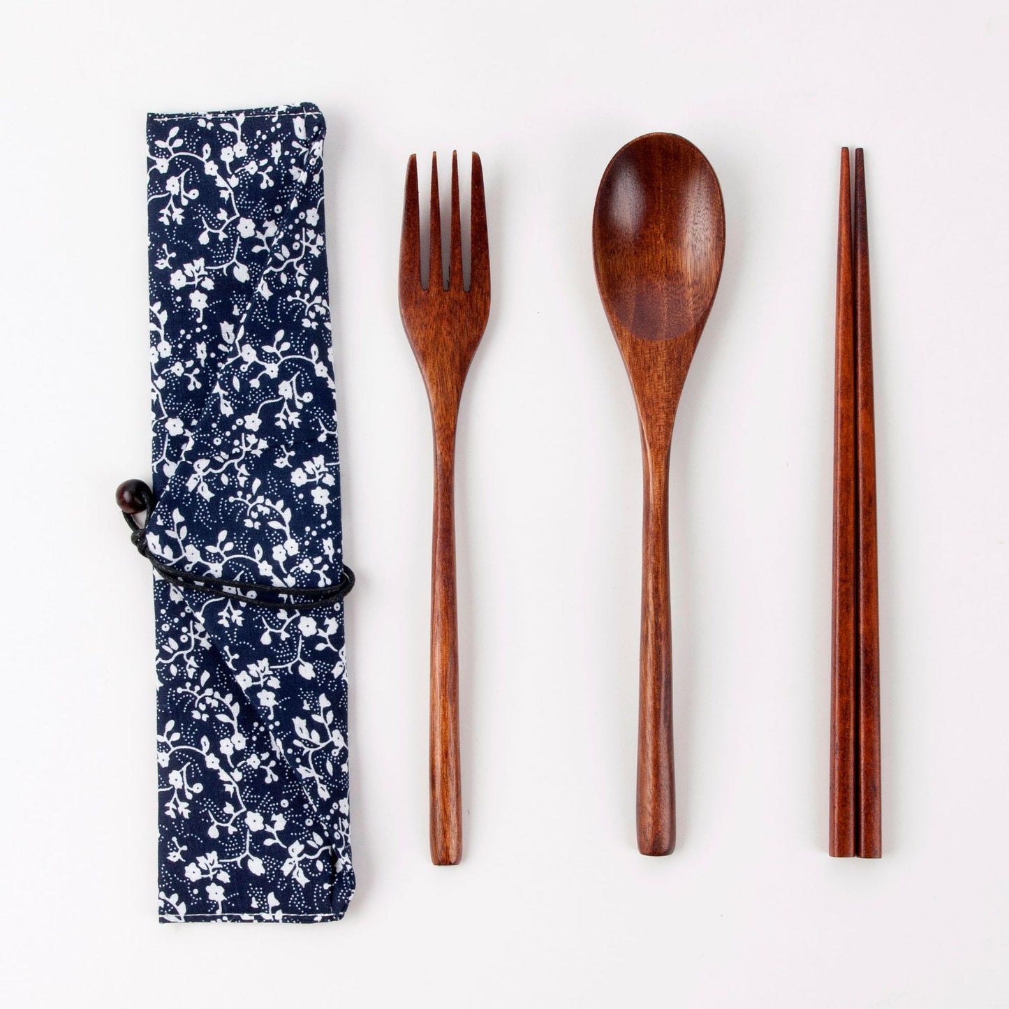 Japanese Style Long Handled Spoons, Forks, Chopsticks, Three Piece Set Of Wooden Portable Tableware, Chopsticks, Spoons, Set