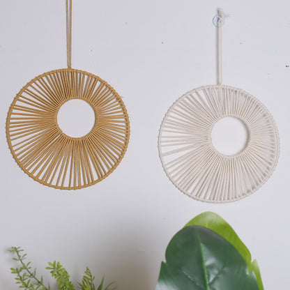New Wall Decoration Pendant Pendant Handmade Sen Series Round Iron Ring Hollow Pendant Tapestry
