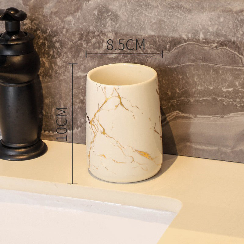 Couple's Ceramic Bathroom Cups