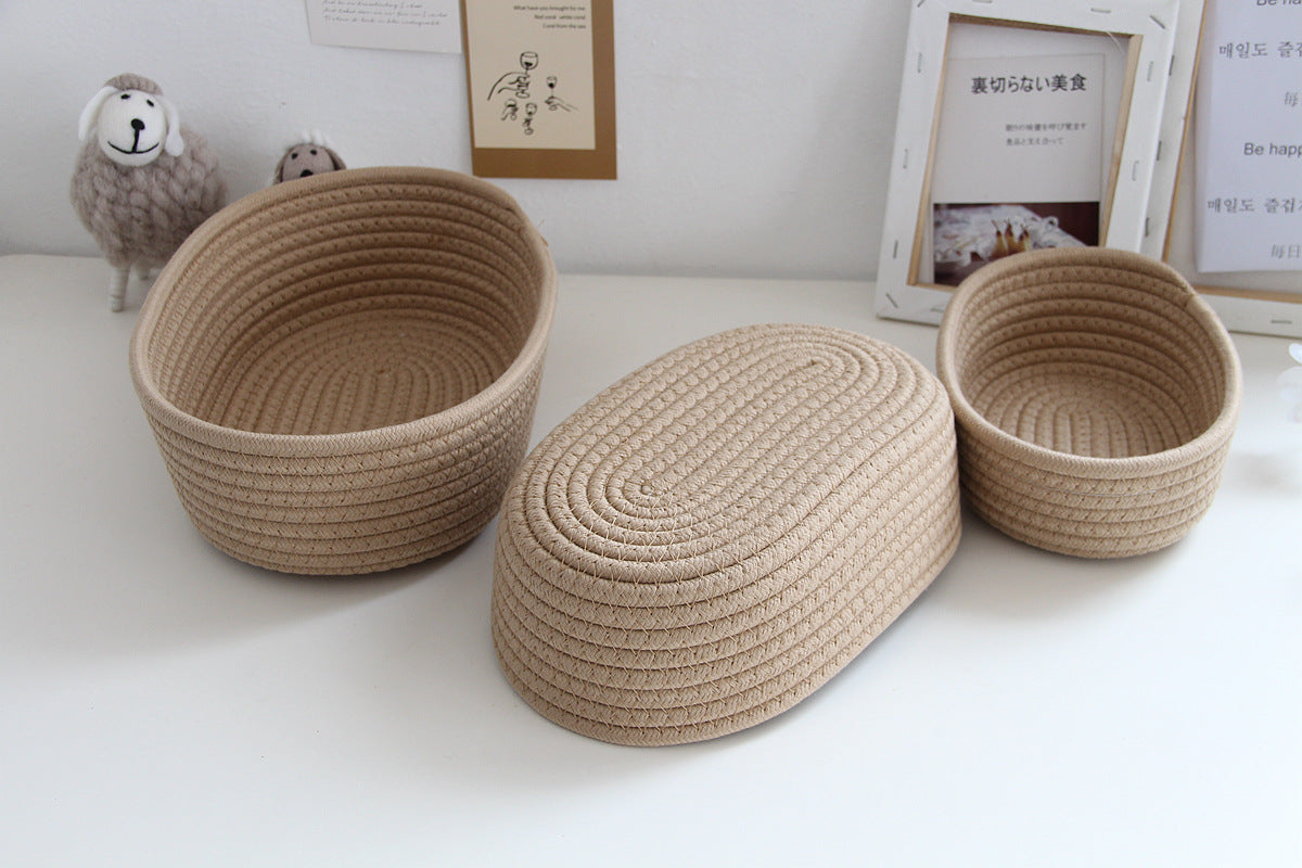 Ship-Shaped Cotton Rope Storage Basket