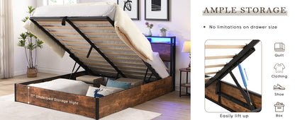 Full-Size Lift-Up Storage Bed Frame