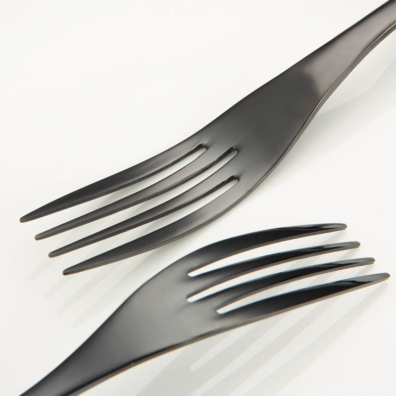 Caya Black Stainless Steel Cutlery Set