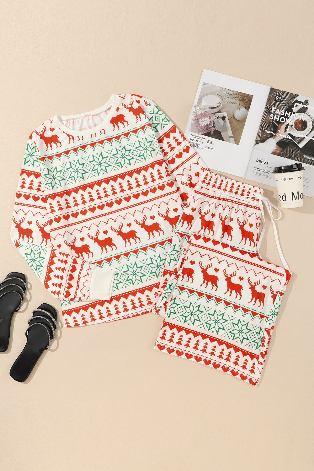 Reindeer Print Lounge Set