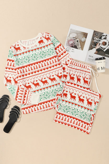 Reindeer Print Lounge Set